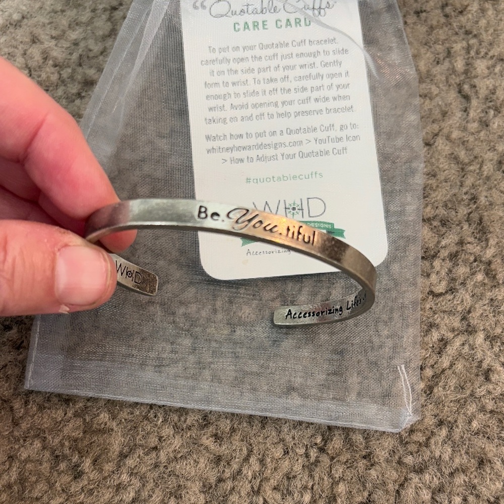 Silver Inspirational Bangle Bracelet